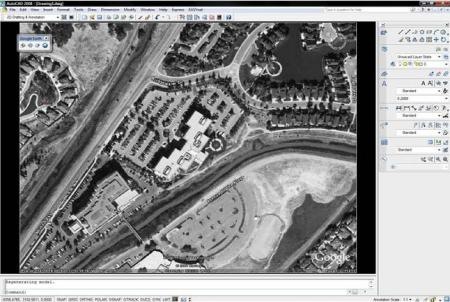 google earth autocad escala grises