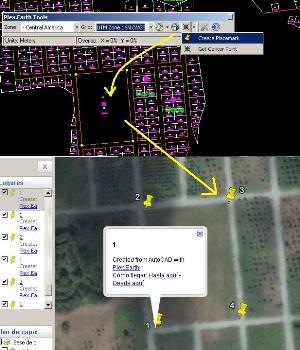conectar autocad y google earth