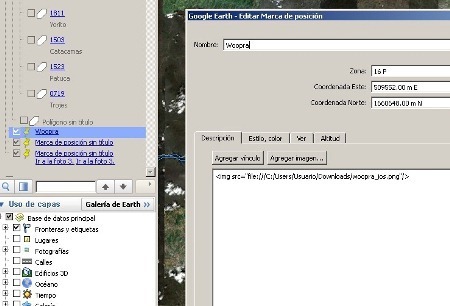 insertar imagen en google earth