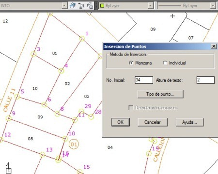 civill cad reporte parcelas